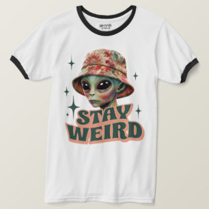 Håll Konstigen Alien Tie-Dye Ringer T-Shirt