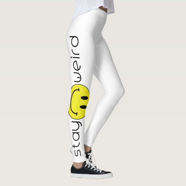 Håll Konstigen med Smilie Ansikte Leggings (Höger)