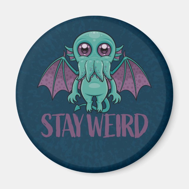 Håll Konstigen tyst Cthulhu Monster Magnet (Framsidan)