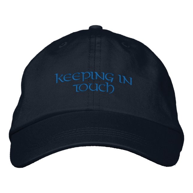 Håll kontakten Text Tryckt Elegant Hatt  Broderad Keps (Framsida)