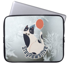 Håll krafterna uppe Katt Illustration Modern 15 tu Laptop Fodral