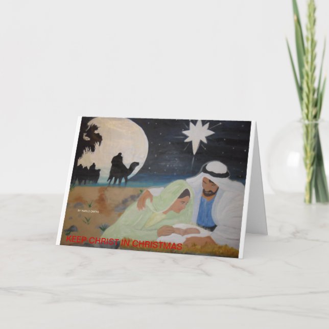 Håll Kristus i jul Helgkort (Framsida)