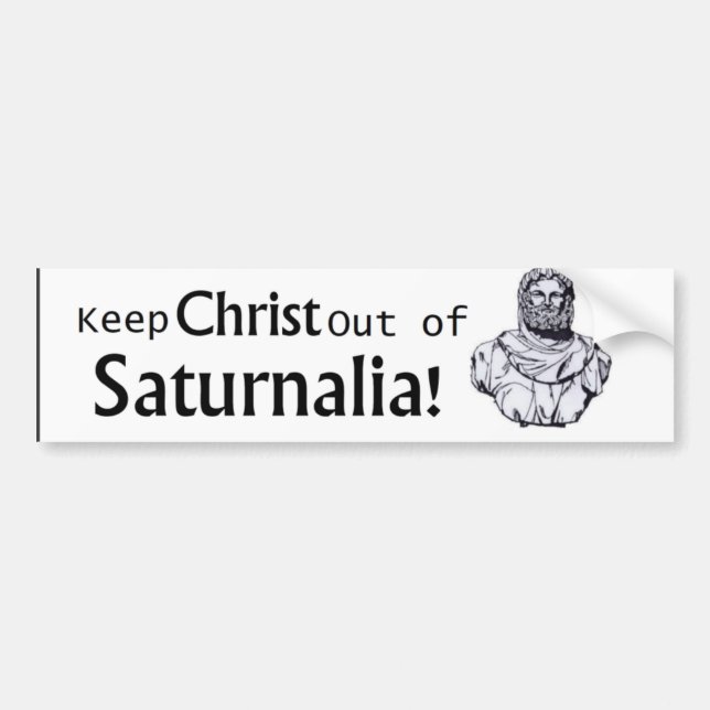Håll Kristus ut ur Saturnalia! Bildekal (Framsidan)