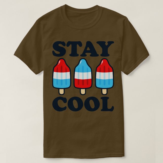 Håll kvar Coolan Rocket Red White och Blue Popsicl T Shirt (Design framsida)