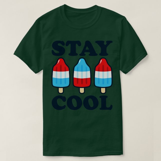 Håll kvar Coolan Rocket Red White och Blue Popsicl T Shirt (Design framsida)