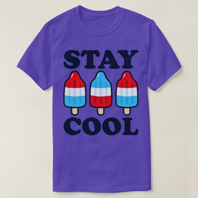 Håll kvar Coolan Rocket Red White och Blue Popsicl T Shirt (Design framsida)