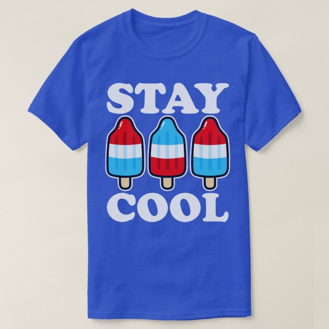 Håll kvar Coolan Rocket Red White och Blue Popsicl T Shirt (Design framsida)