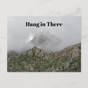 Håll kvar där inspirationsherg i Fog Photo Vykort