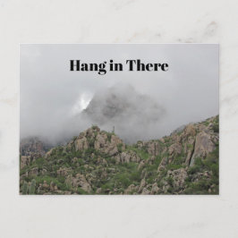 Håll kvar där inspirationsherg i Fog Photo Vykort