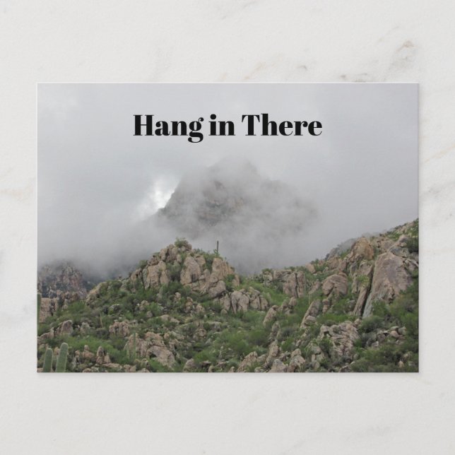 Håll kvar där inspirationsherg i Fog Photo Vykort (Framsida)