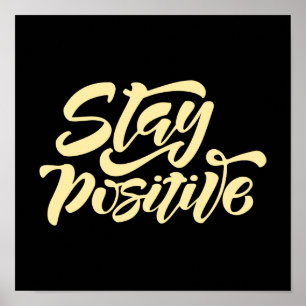 Håll kvar den positiva Gulten Poster