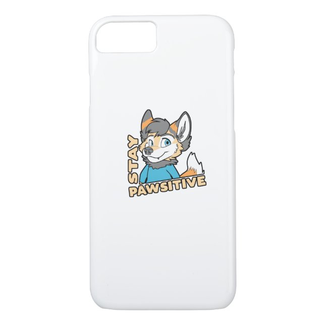 Håll kvar det pawsitiva, fina Håriget Fandom Furdr Case-Mate iPhone Skal (Baksida)