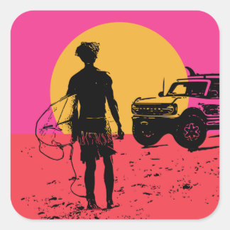 Håll kvar hästarna fyrkantigt klistermärke