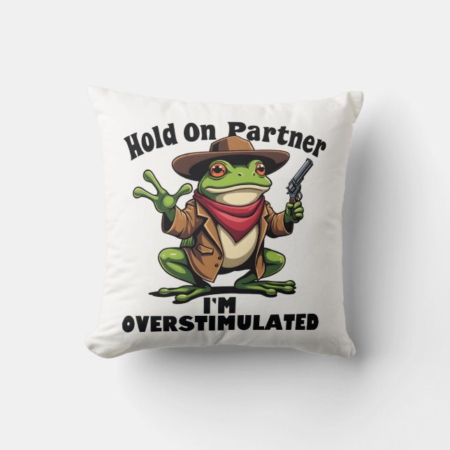 Håll kvar på partner i'm överstimulerad Frog ADHD Kudde (Framsida)