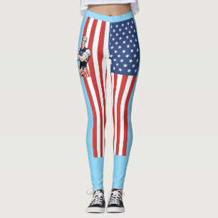 Håll kvar starka amerikanska lagar leggings