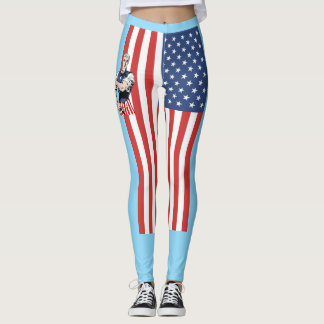 Håll kvar starka amerikanska lagar leggings