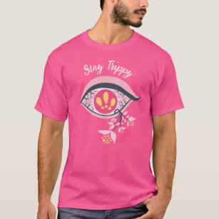 Håll kvar Trippy Öga Rosa Blommigt Psychedelic T Shirt