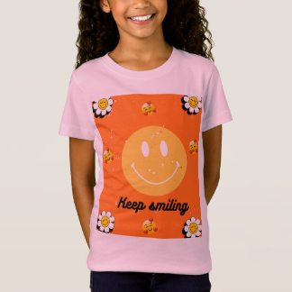 Håll Leende Positiva Vibrationer Glad Citat T-Shir T Shirt