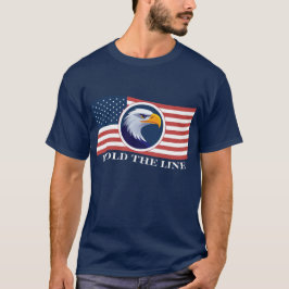 Håll linjen, amerikanska Flagga och Eagle T Shirt