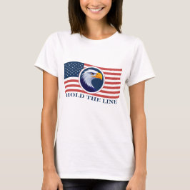 Håll linjen, amerikanska Flagga och Eagle T Shirt