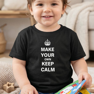Håll lugn Anpassningsbar barnskjorta mall T Shirt