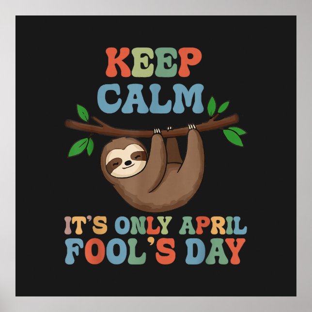 håll lugn det är bara aprilskämt poster (Framsidan)