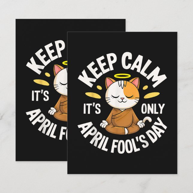 Håll lugn det är bara aprilskämt tack kort (Fram/baksida)