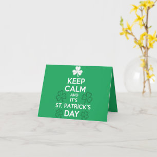 Håll lugn Det är St Patricks Day irländska Kort