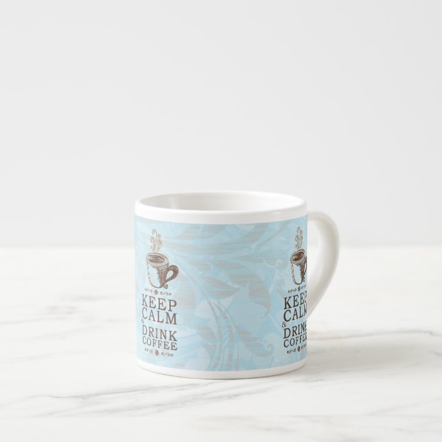 Håll lugn drick kaffe espressomugg (Framsida höger)