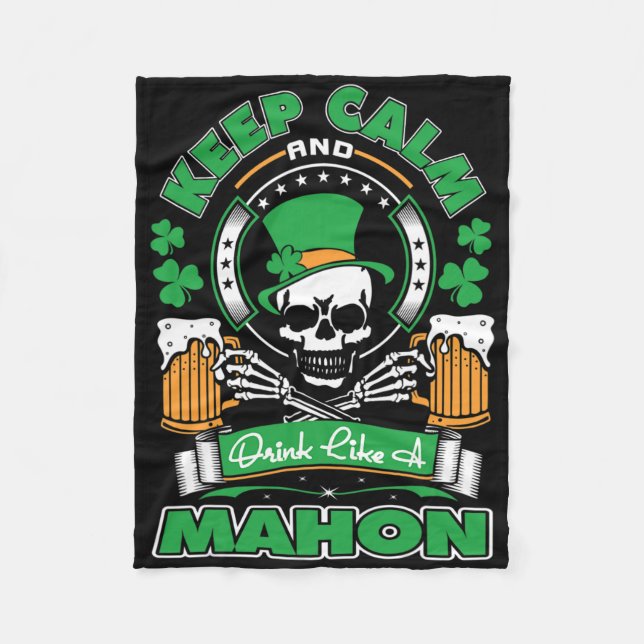 Håll lugn drick som Mahon irländska St Patricks  Fleecefilt (Framsidan)
