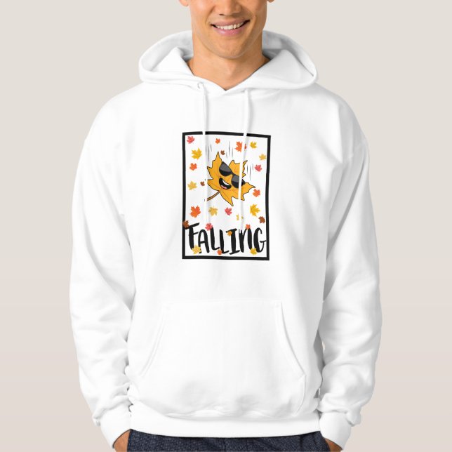 Håll lugn & Fall ner Hoodie (Framsida)