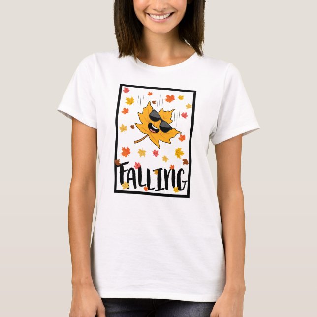 Håll lugn & Fall ner T Shirt (Framsida)