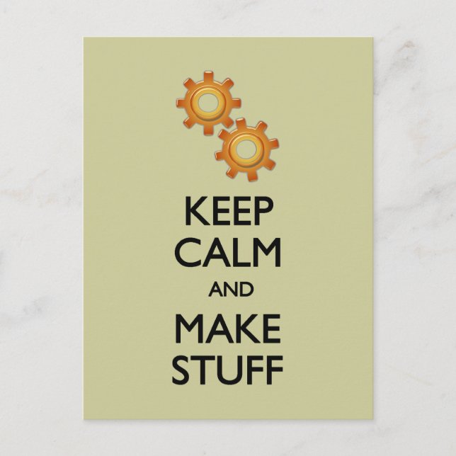 Håll lugn Gör saker Vykort (Framsida)