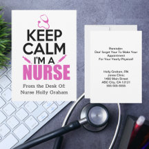 Håll lugn jag är en sjuksköterska påminnelse