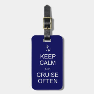 Håll lugn & kryssa omkring ofta, den skräddarsy bagagebricka
