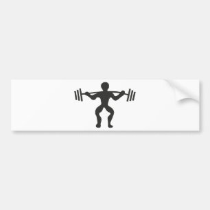 Håll lugn Lyft Träningsvikt Löp Jogga Gym PT Bildekal