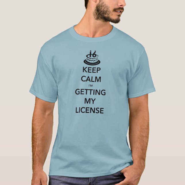Håll lugn mig förmiddagen att få min 16th t-shirt (Framsida)