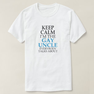 HÅLL LUGN mig förmiddagen DEN GLADA UNCLEN ALLA T-shirt