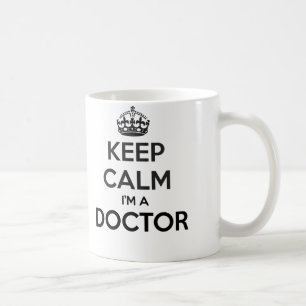 Håll lugn mig förmiddagen en doktorvitmugg kaffemugg