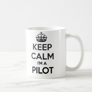 Håll lugn mig förmiddagen en pilot- vitmugg kaffemugg