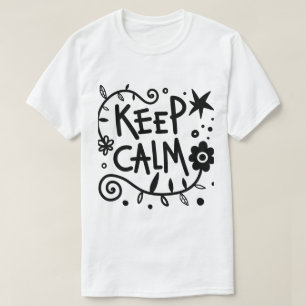 Håll lugn minimalistisk inspirerande grafisk t-shi t shirt