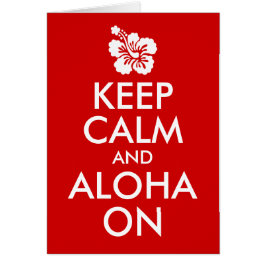 Håll lugn och Aloha på Hibiskus OBS Kort