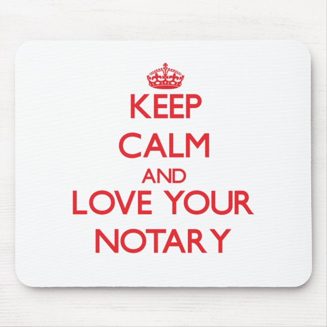 Håll lugn och älska din Notary Musmatta (Framsidan)