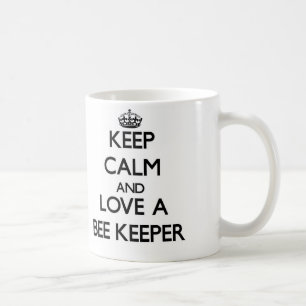 Håll lugn och älska en bivårdare kaffemugg