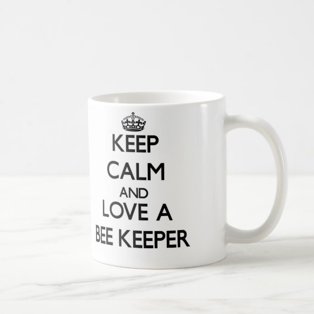 Håll lugn och älska en bivårdare kaffemugg (Höger)