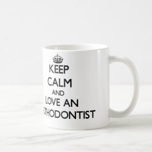 Håll lugn och älska en Orthodontist Kaffemugg