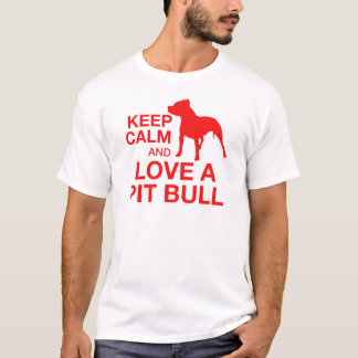 Håll lugn och älska en RÖD gropvågrät - T-shirt