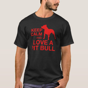 Håll lugn och älska en RÖD gropvågrät - T-shirt