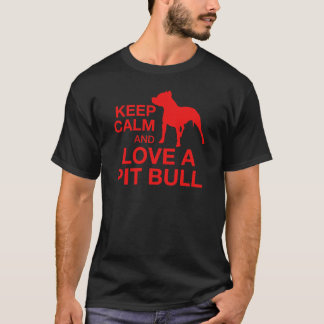Håll lugn och älska en RÖD gropvågrät - T-shirt