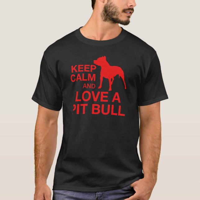 Håll lugn och älska en RÖD gropvågrät - T-shirt (Framsida)